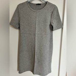 Gray Zara short sleeve sweater dress